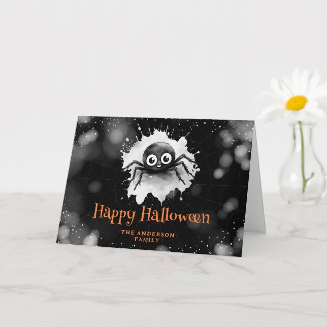 Carte d'Halloween sympa pour les enfants amusants (Petite plante)