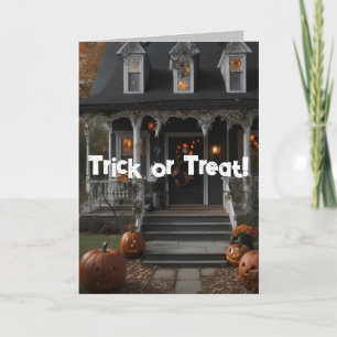 Carte d'Halloween Trick ou Treat Rhyme