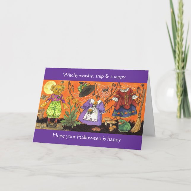 Carte d'Halloween Witchy (Devant)