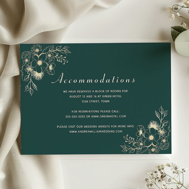 Carte d'hébergement Emerald Green Mariage (Créateur téléchargé)