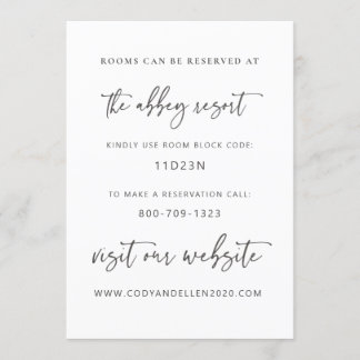 Carte d'hébergement minimaliste moderne