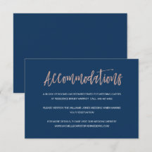 Carte d'hébergement pour Mariages de la Marine et 