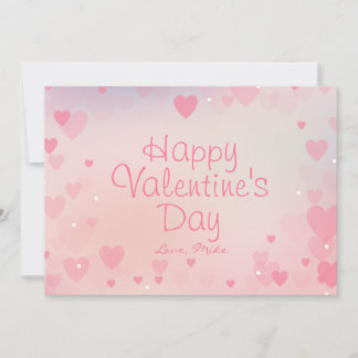 Carte d'Heureuse Sainte-Valentin des Coeurs roses 