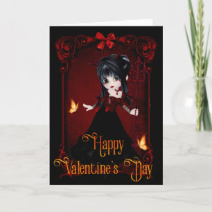 Carte d'Heureuse Sainte-Valentin Gothique Devil Gi