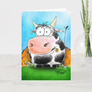 Carte d'Heureuse Sainte-Valentin Happy Cow personn