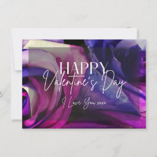 Carte d'Heureuse Sainte-Valentin Rose multicolore