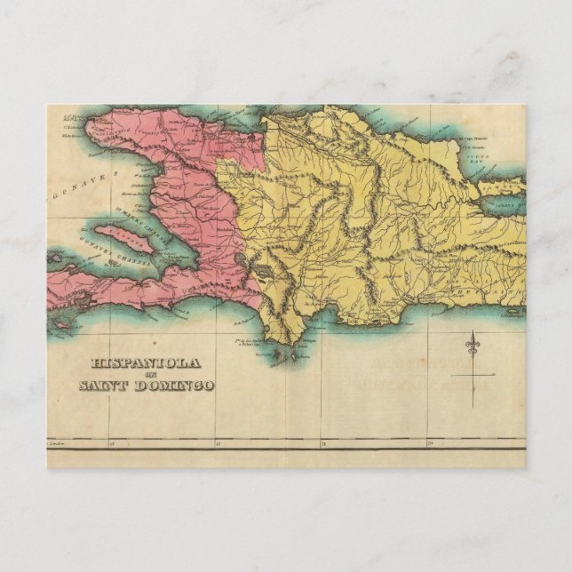 Carte D'Hispaniola, Ou Saint-Domingue (Devant)
