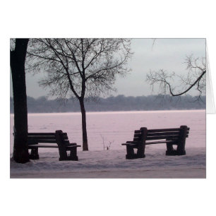 CARTE D'HIVER : "Banquettes" du lac Harriet, Mpls,