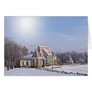 CARTE D'HIVER : De pavillon de Harriet de lac _de
