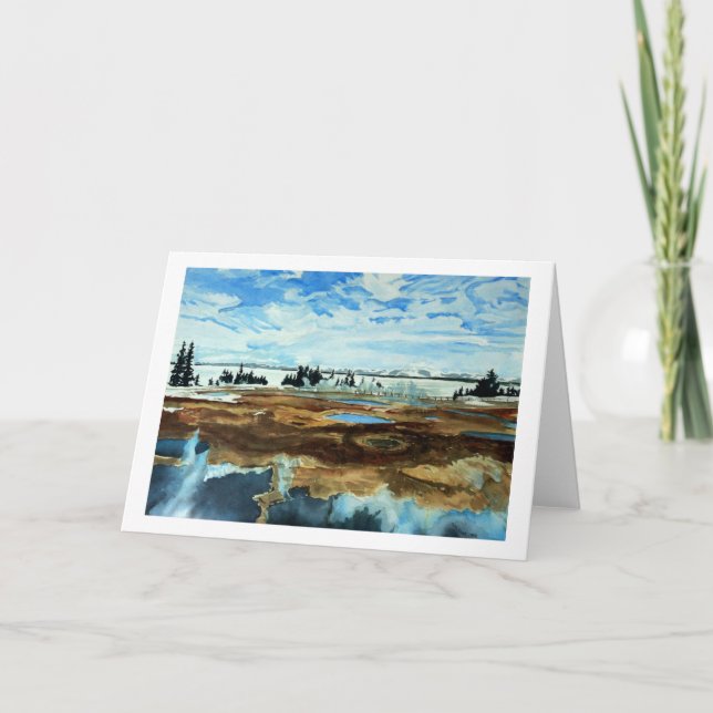 Carte d'hiver du lac Yellowstone (Devant)