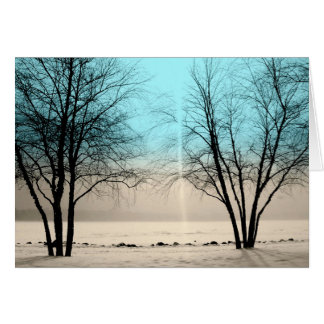 CARTE D'HIVER : Lac Harriet, "Dusk", Mpls, MN_