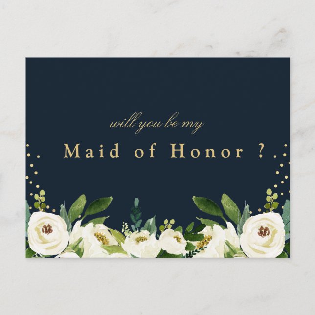 carte d'honneur de la femme de ménage d'honneur (Devant)