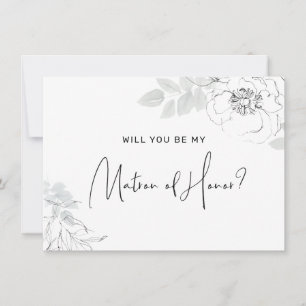 Carte d'honneur matron d'illustration florale bota