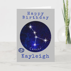 Carte d'horoscope du cancer du zodiaque