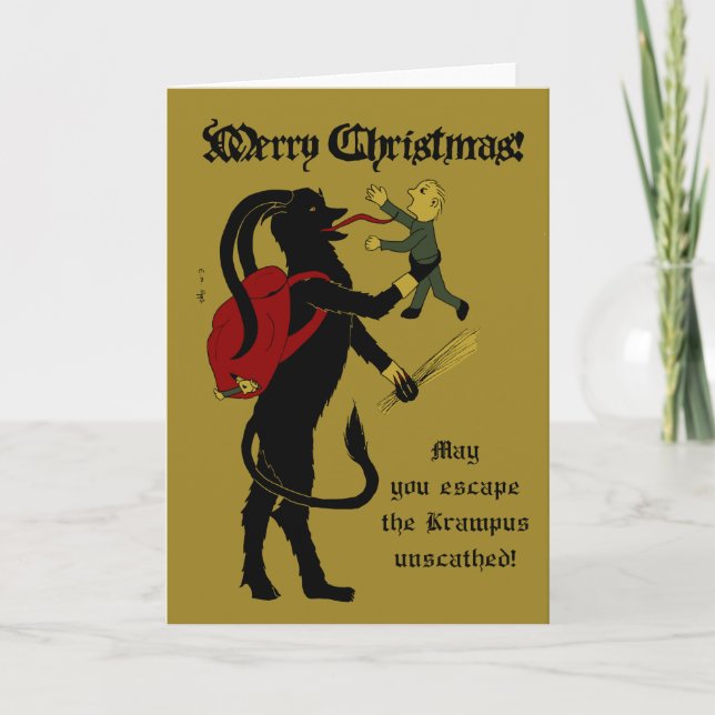 Carte d'horreur de Krampus/Noël (Devant)