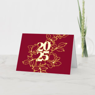 Carte d'huile à invitation pliée Floral Design 202