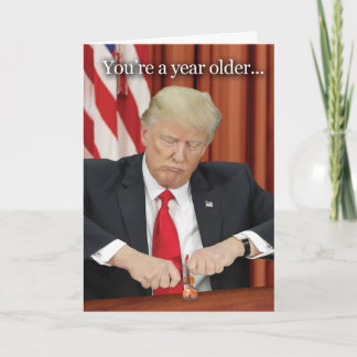 Carte d'Humour d'anniversaire de Trump Violin