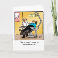 Carte d'Humour de retraite pour dentiste amusant