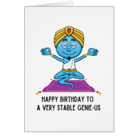 Carte d'Humour libérale Genius très stable