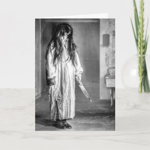 Carte d'humour noir effrayant