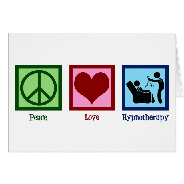 Carte d'hypnothérapie Peace Love (Devant horizontal)