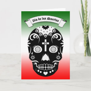 Carte dia de los muertos crâne à sucre
