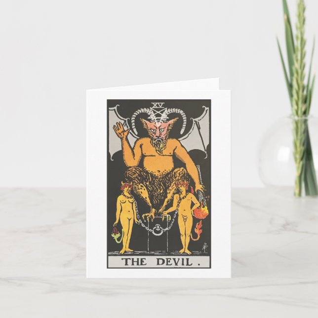 Carte Diable - Rider Waite Smith tarot (Devant)