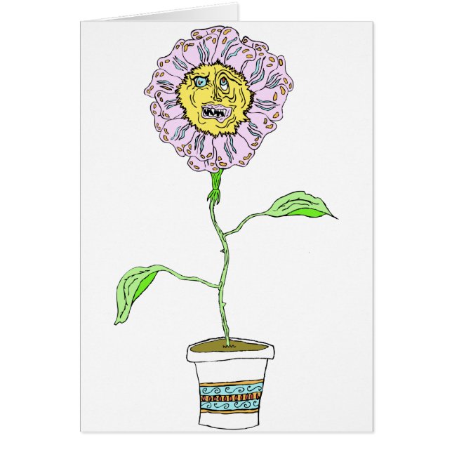 Carte diabolique de fleur de marguerite (Devant)