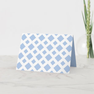 Carte Diamants bleu clair sur blanc