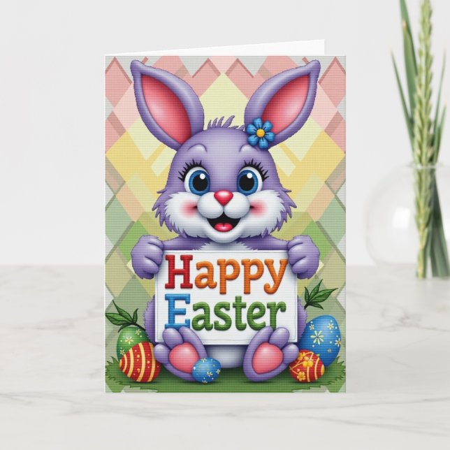 Carte Diamond Pattern Easter Card (Devant)