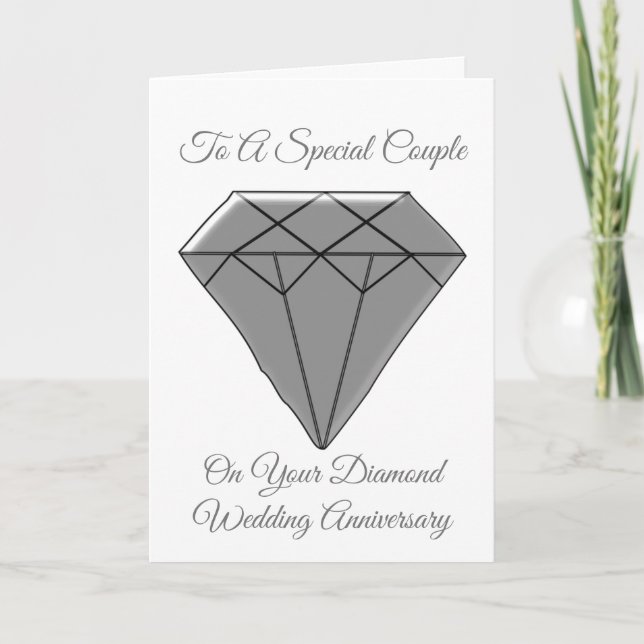 Carte Diamond Personnalisée 60e Anniversaire Maria (Devant)