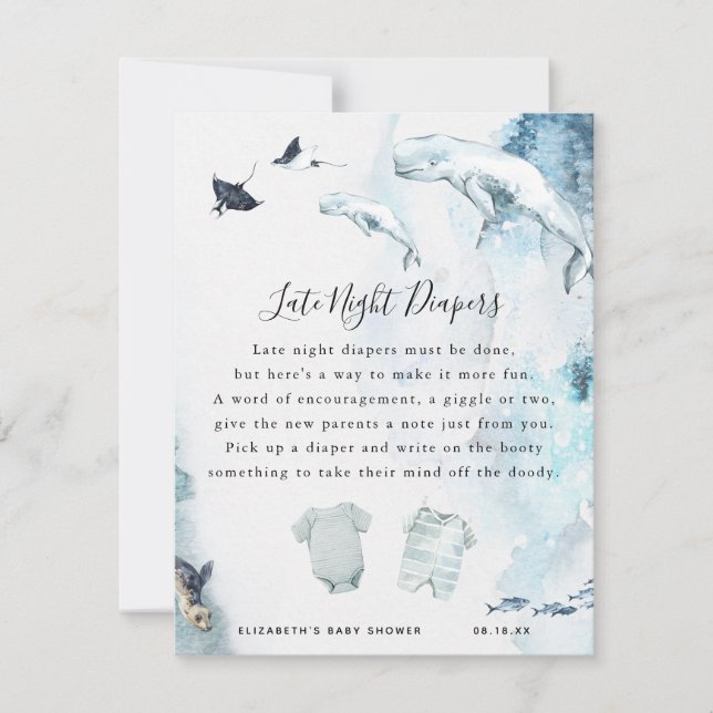 Carte Diapositives nocturnes | Jeu Baby shower (Devant)