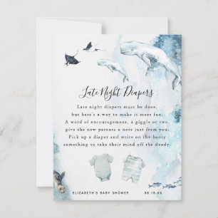 Carte Diapositives nocturnes   Jeu Baby shower