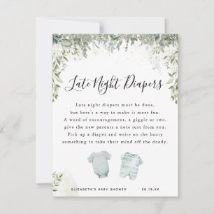 Carte Diapositives nocturnes   Jeu Baby shower