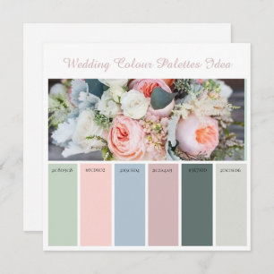 Carte d'idée Palettes couleur mariage