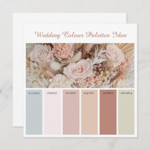 Carte d'idée Palettes couleur mariage
