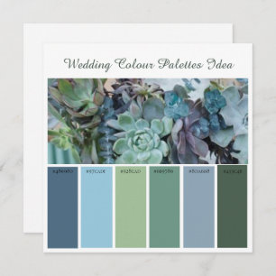 Carte d'idée Palettes couleur mariage
