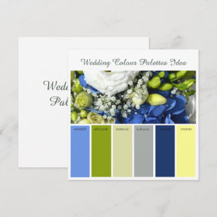 Carte d'idées de palettes de couleurs de mariage