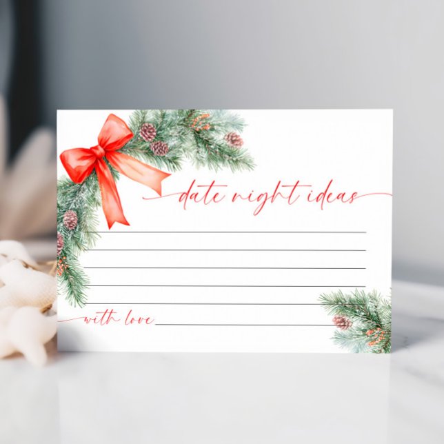 Carte d'idées de soirée de Noël (Créateur téléchargé)