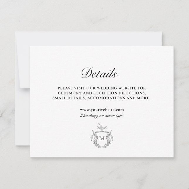 Carte d'identité Black White Classic Luxe Mariage (Devant)