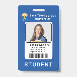 Carte d'identité de l'étudiant de l'école Badge Mo