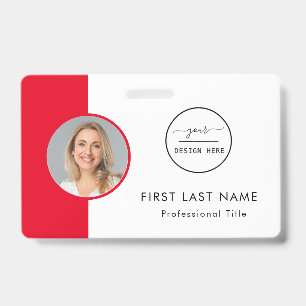 Carte d'identité du personnel Badge photo avec l