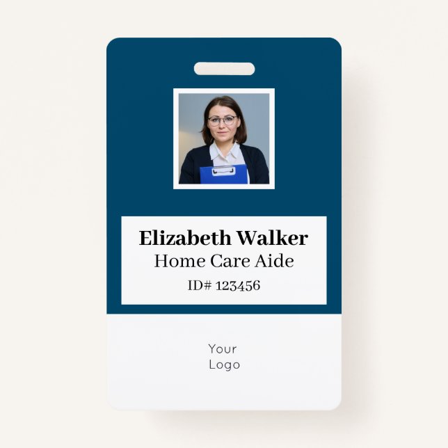 Carte d'identité personnalisée Badge photo double  (Devant)