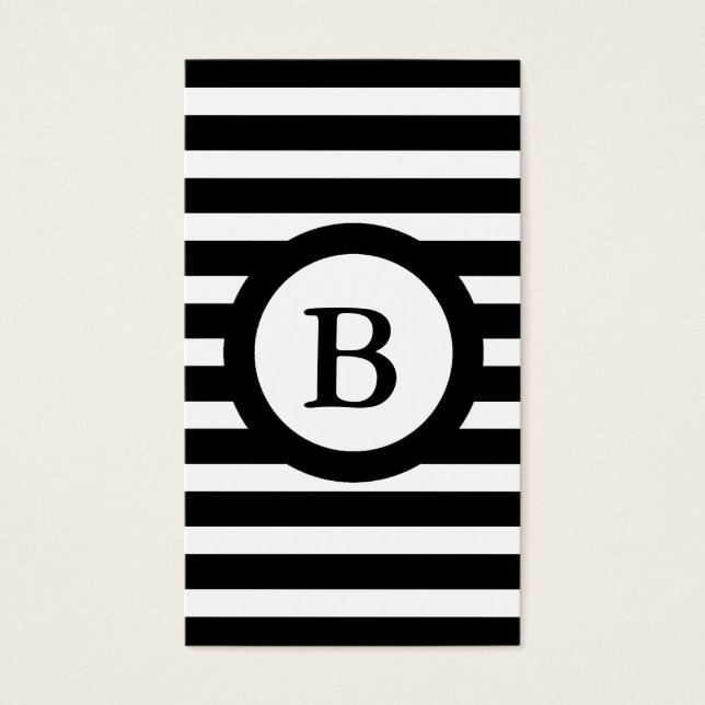CARTE D'IDENTITÉ PERSONNELLE CHIC_ 07 STRIPES NOIR (Devant)