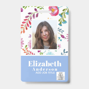 CARTE D'IDENTITÉ PHOTO - Badge VIP Employé - Fleur
