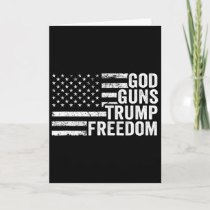 Carte Dieu Armes Trump Liberté - Chrétien Drôle Pro Arme