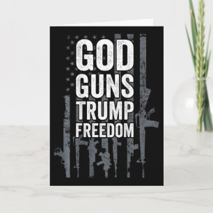 Carte Dieu Armes Trump Liberté - Drôle Pro Arme Drapeau