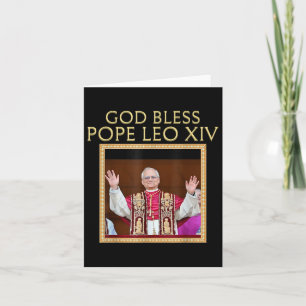 Carte Dieu Béni Pape Leo Xiv Portrait catholique Portrai