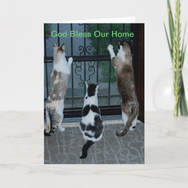 Carte Dieu bénisse notre maison (Devant)