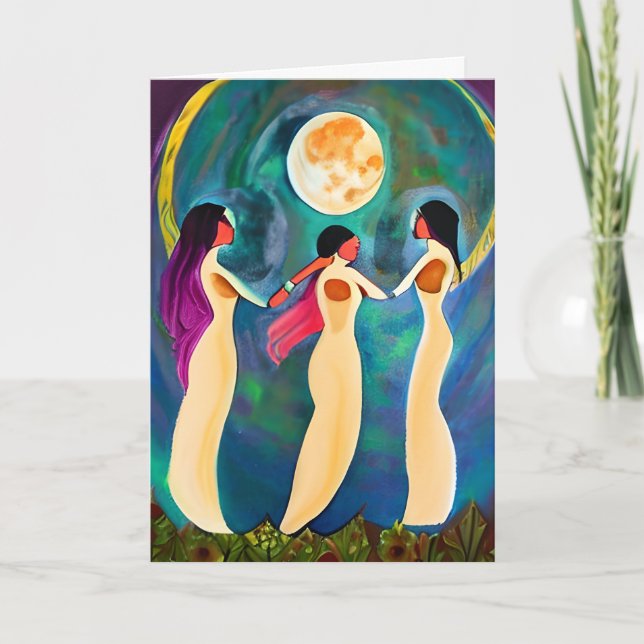 Carte Dieu bénisse tout sous la lune (Devant)